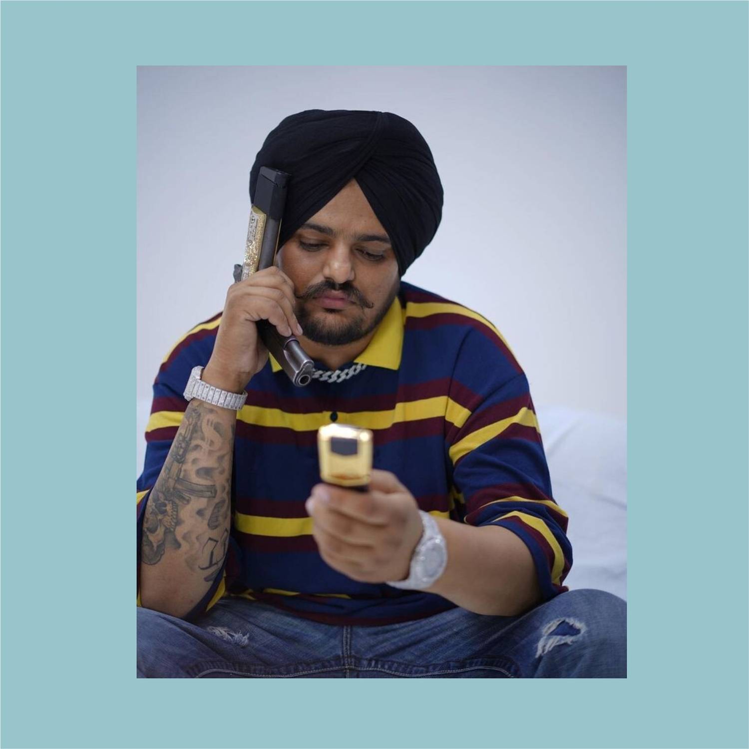 Jagvii Sidhu Moose Wala 3D Self-Adhesive Wall Poster - Image 2