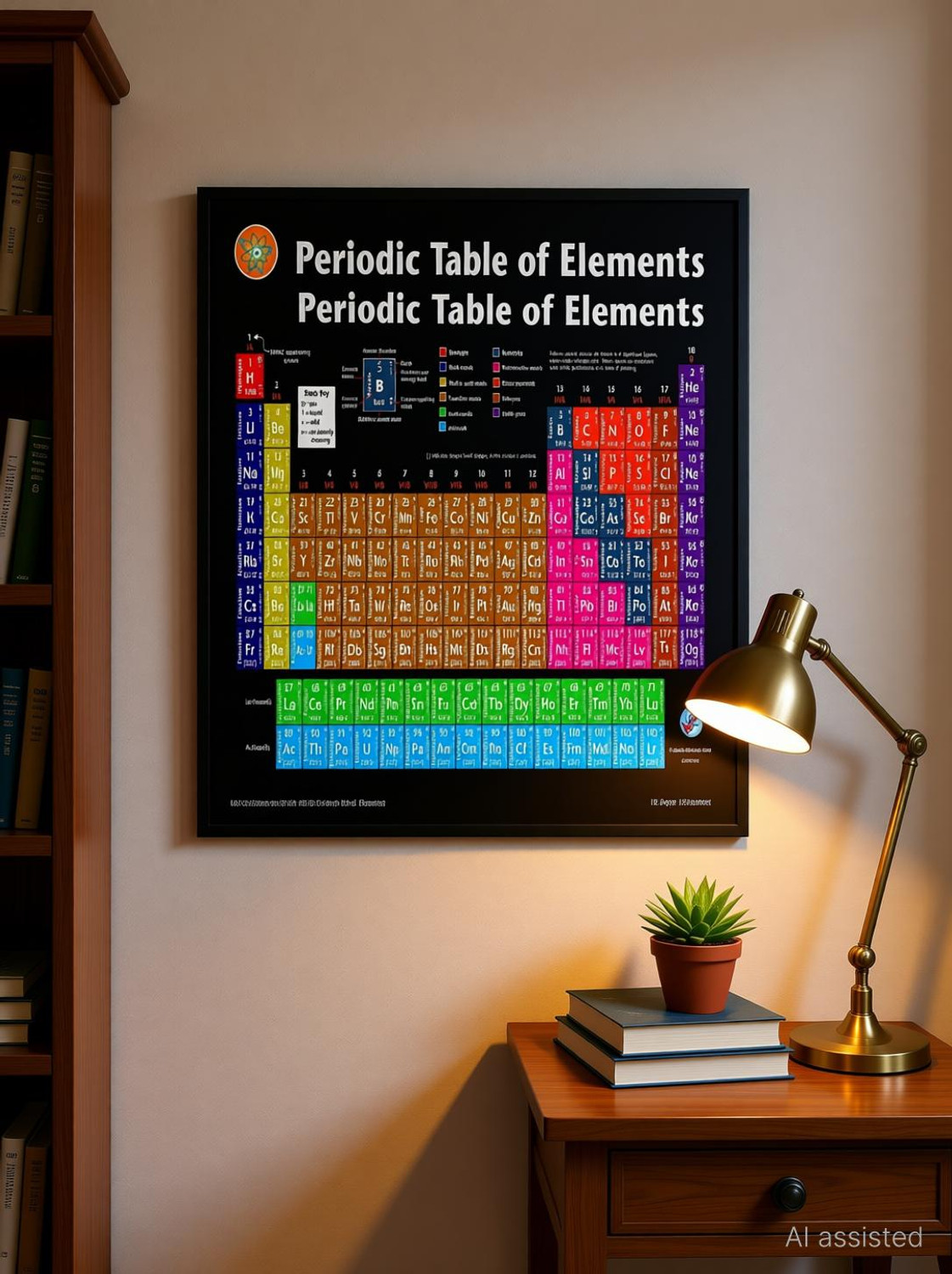 Image of Periodic Table English Wall Chart for Classroom and Study Room (12 inch X 18 inch, Rolled) Paper Print