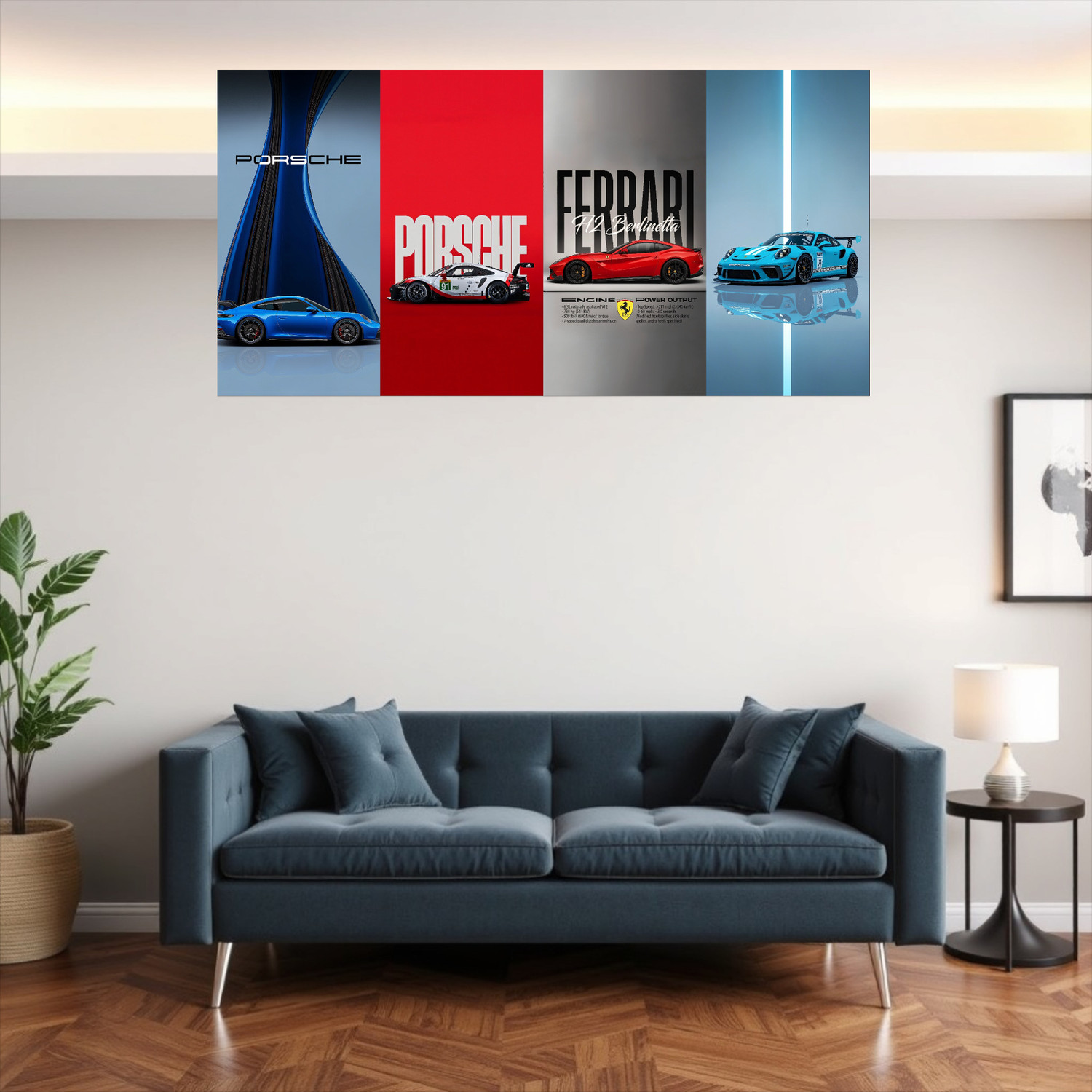 Image of Porsche Aesthetic Car Premium Wall Posters Photographic Paper