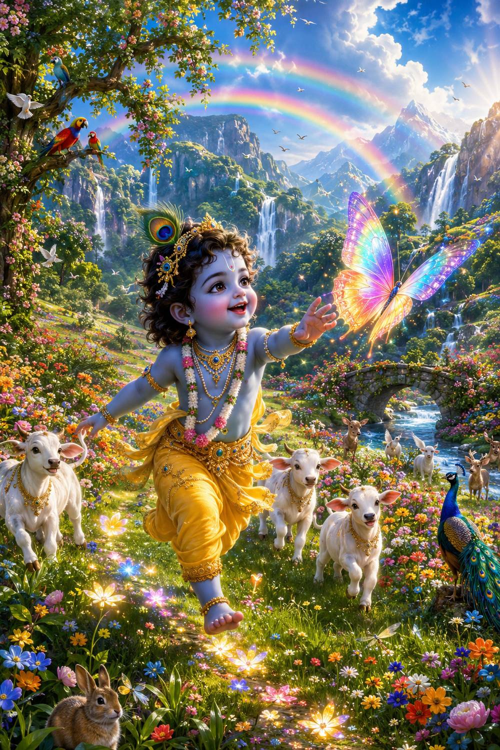 Cute Kanha Poster for divine homes Photographic Paper