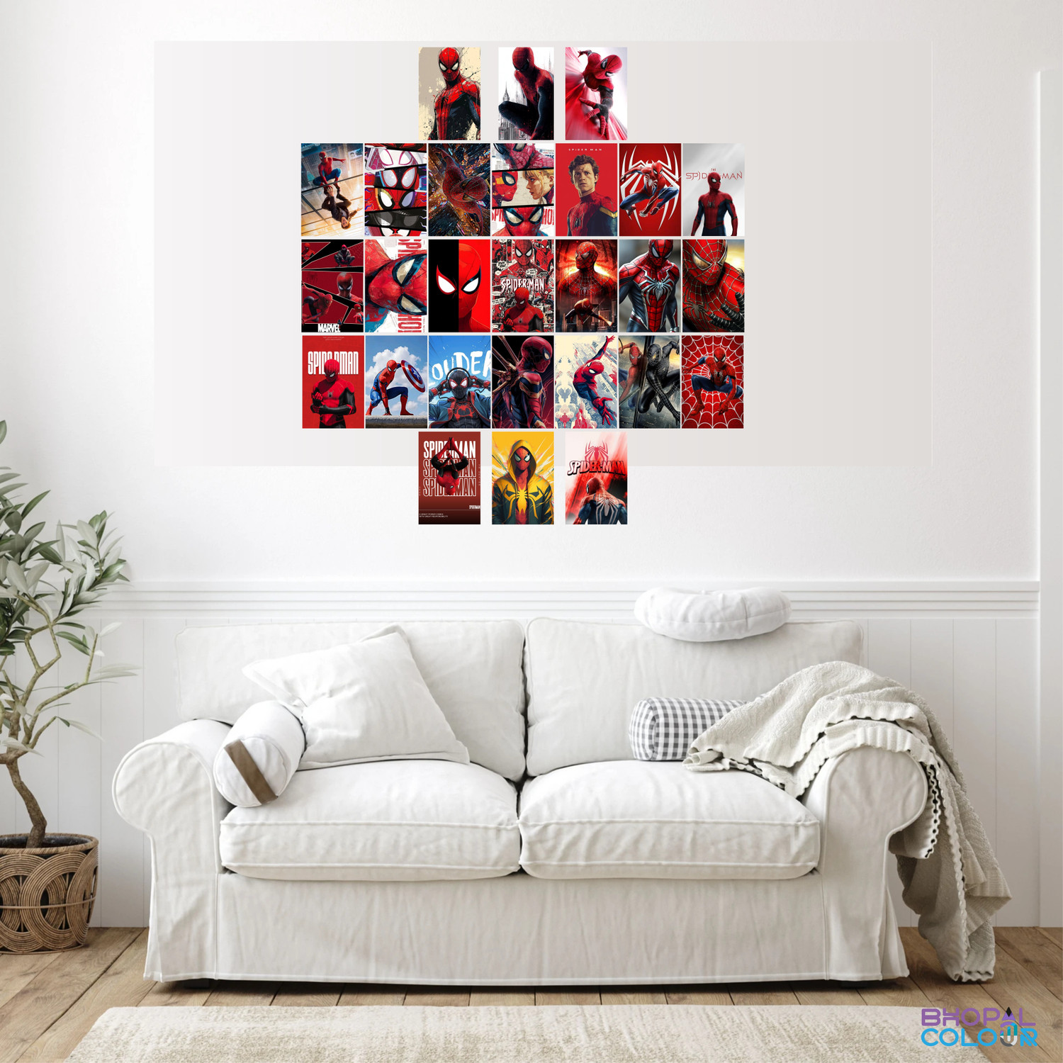Image of Pack of 27 Spiderman Wall Collage Kit Posters | Posters for Wall Decoration | Wall Art For Bedroom, Office, Living room, (6 inch X 4 inch) Vinyl (6 inch X 4 inch, Envelope Packing Photographic Paper