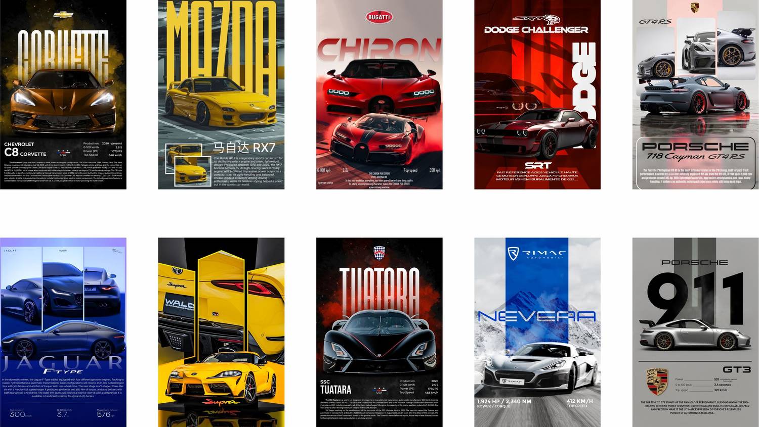 KulArt Car Poster Pack of 27 - Image 5