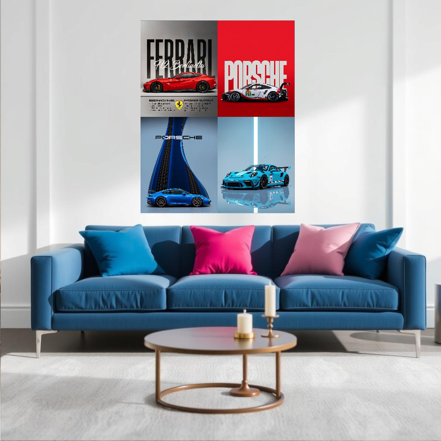 Image of Porsche Aesthetic Car Premium Wall Posters Photographic Paper