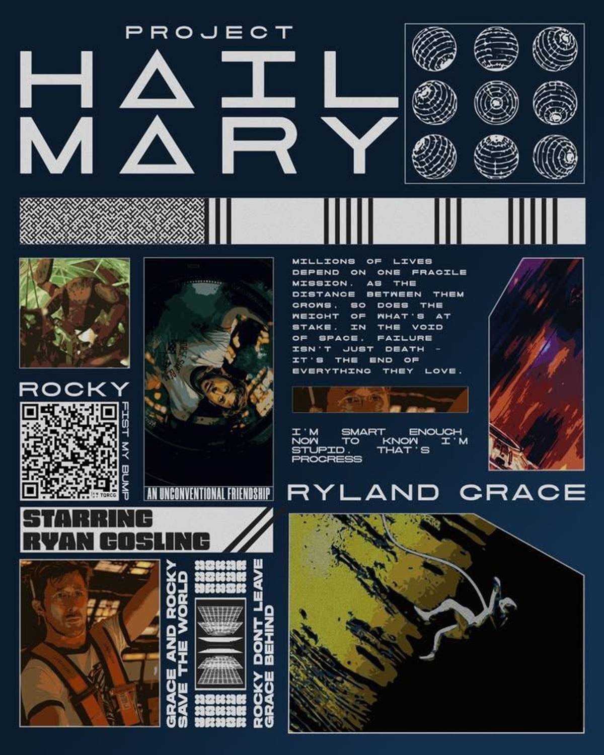 Project Hail Mary Artwork Poster – Glossy A4 Size | Self-Adhesive