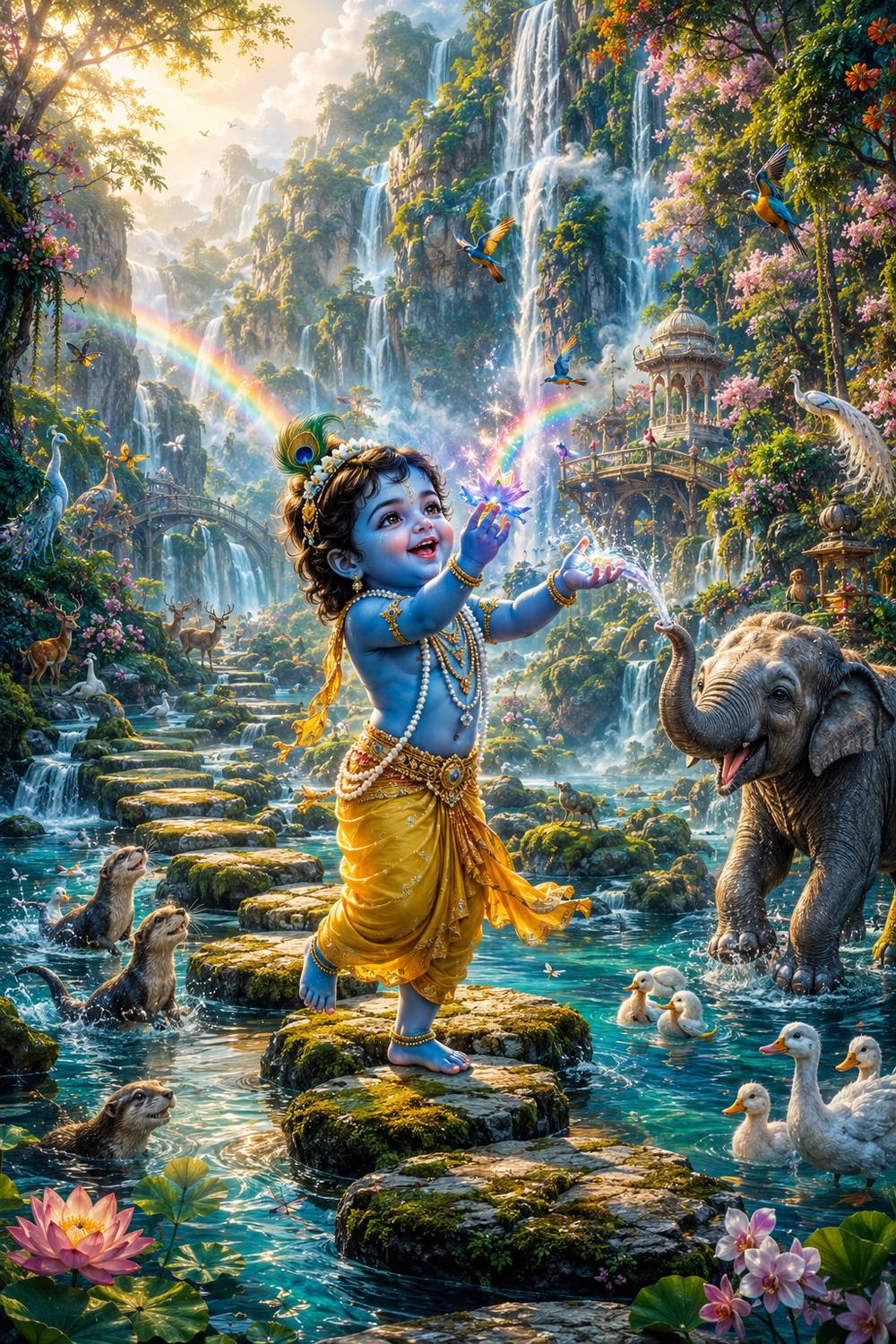 Cute Kanha Poster for divine homes Photographic Paper