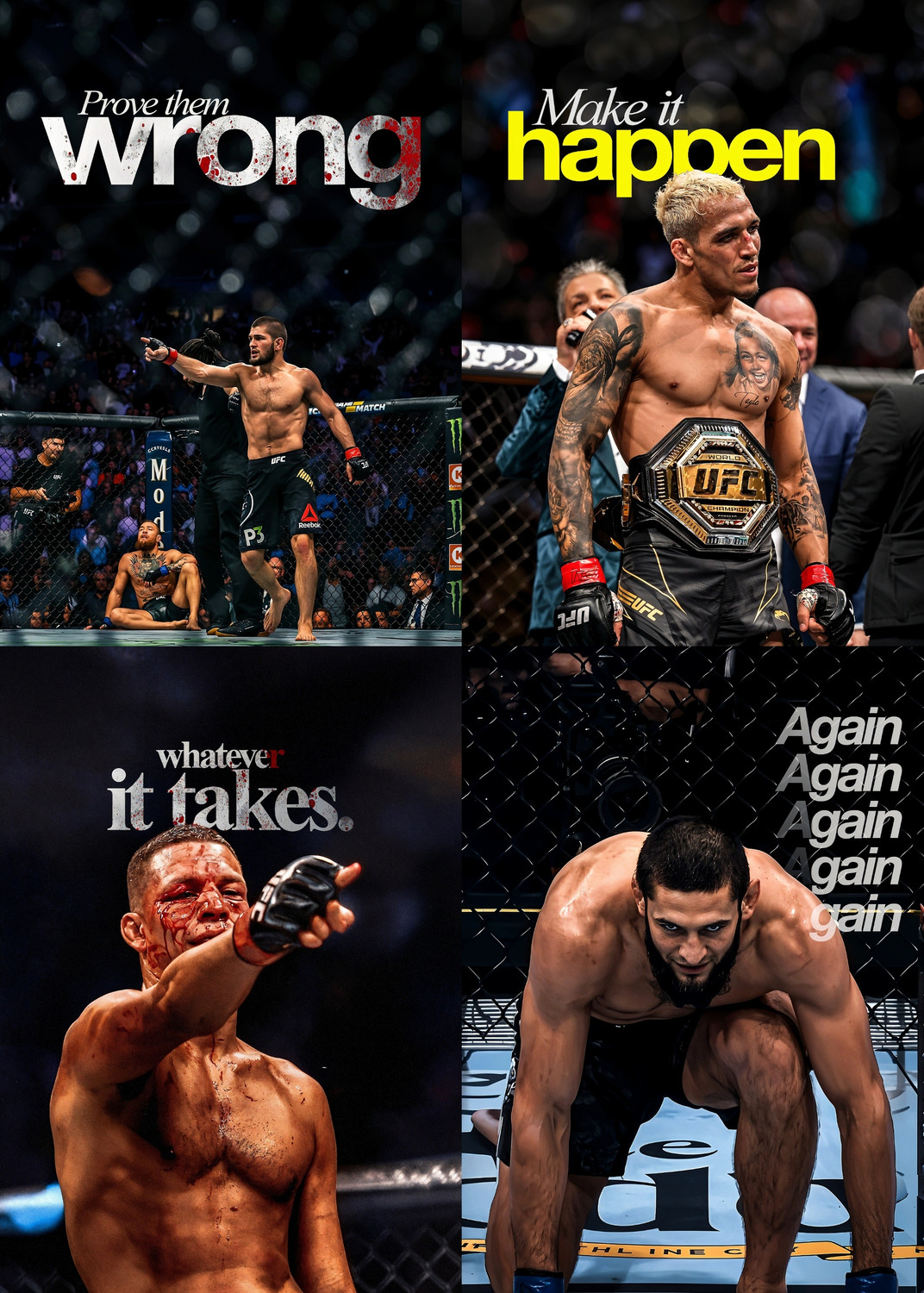 Image of Khabib Nurmagomedov defeated Conor McGregor via fourth-round submission (rear-naked choke) at UFC 229 on October 6, 2018 Photographic Paper