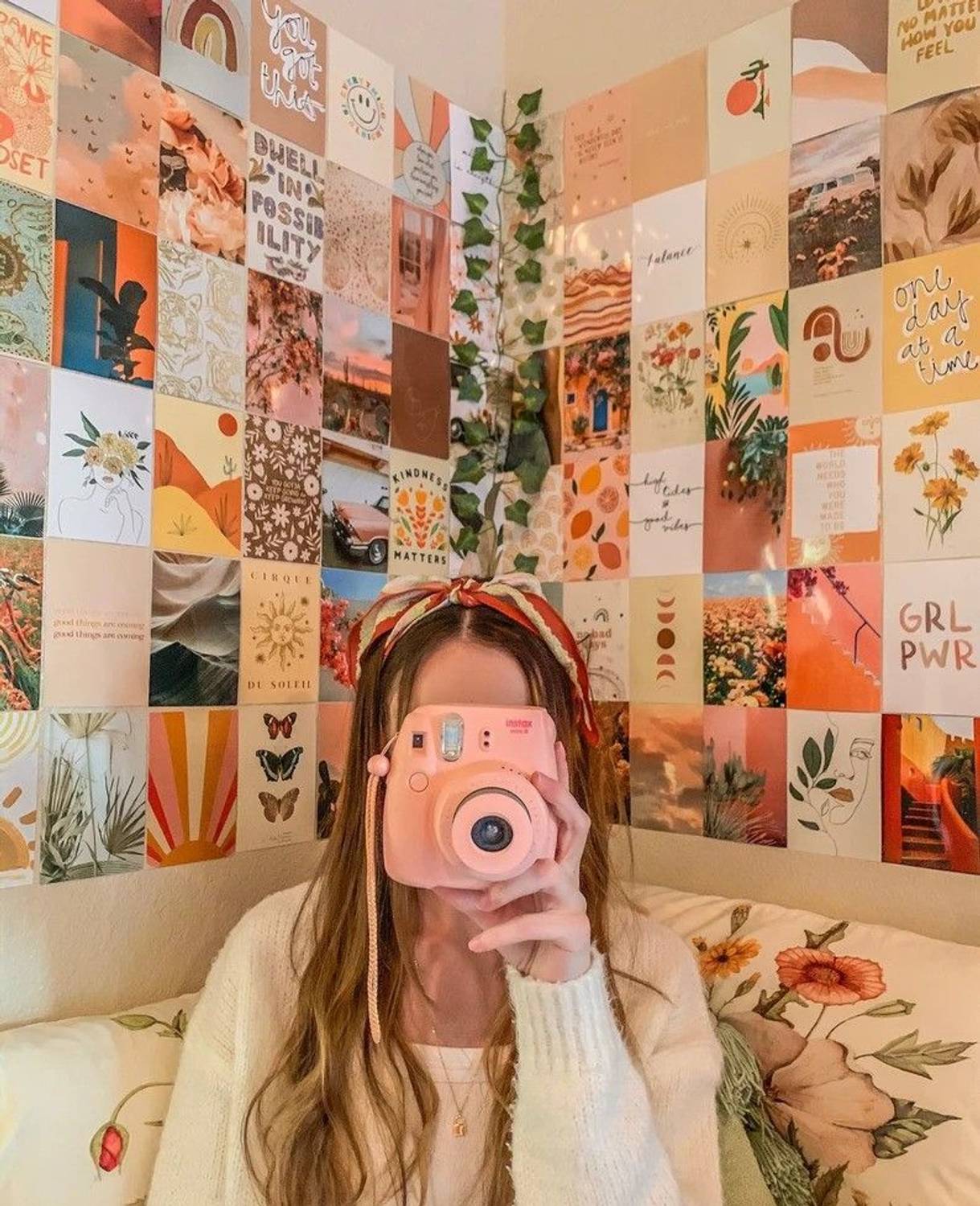 Beige BOHO Aesthetic Wall Collage Kit||SET OF 60 Neutral Cream Beige Posters, Self Adhesive, Size 4×6 inches,Glossy Finish|| aesthetic Room Decor for bedroom,Brown Collage Kit. Photographic Paper