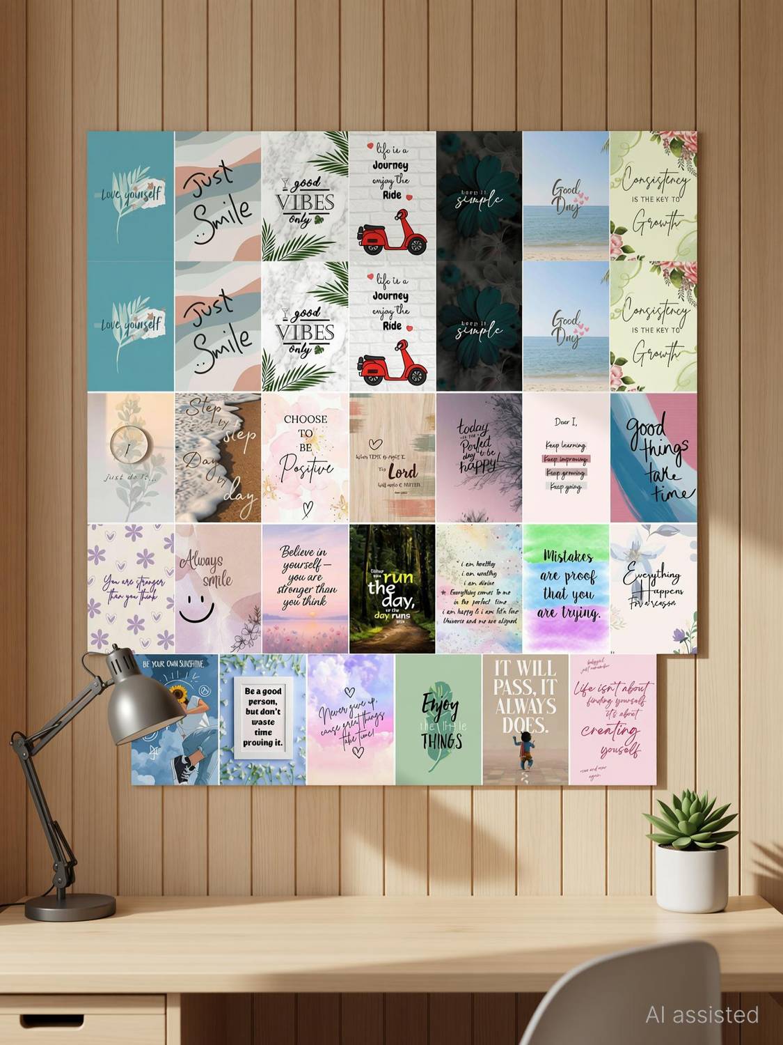 27 Aesthetic Wall Posters – 300GSM Matte Finish Photo Prints for Wall Decor | Retro Room Aesthetic Postcards with Double Sided Tape Fine Art Print