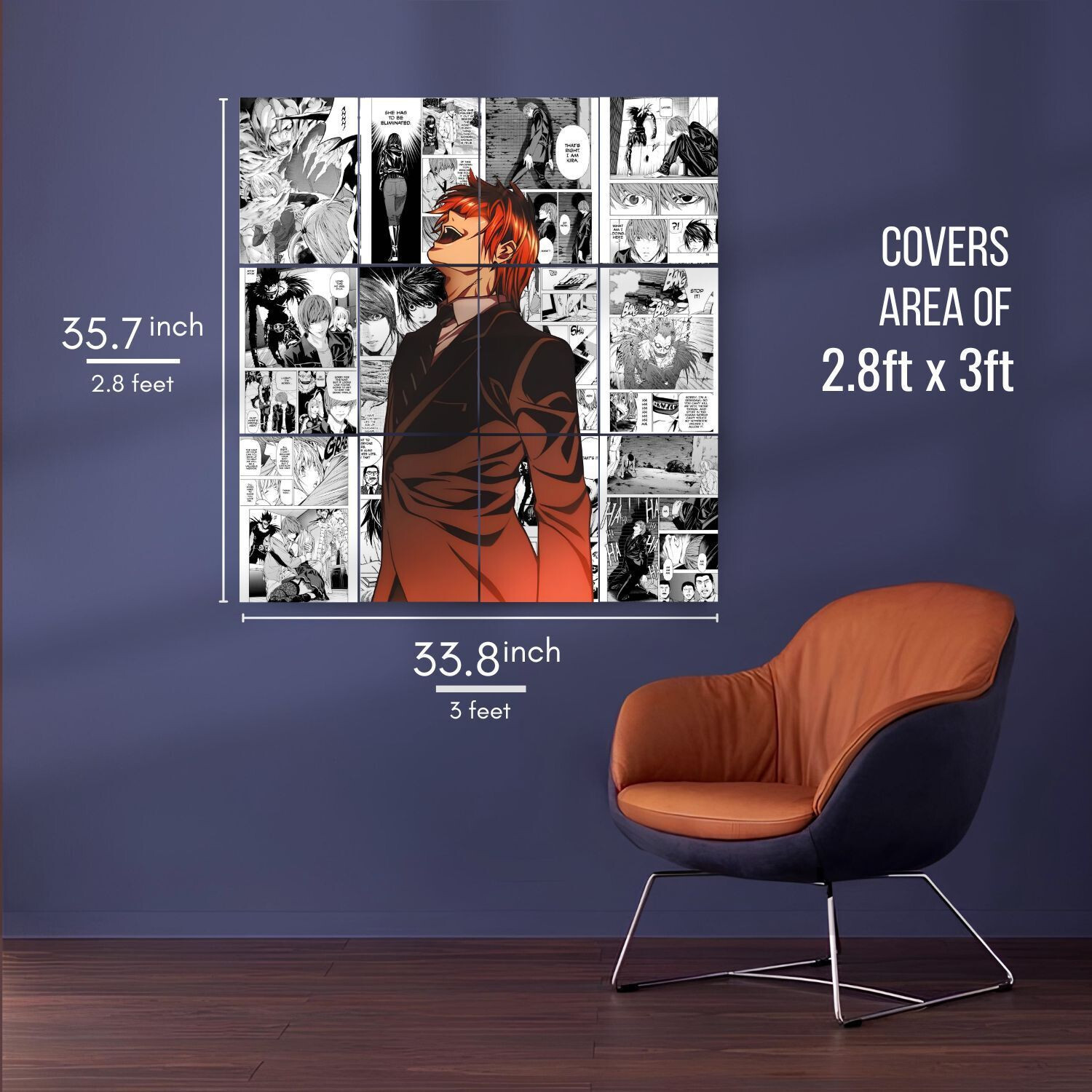 Image of Set of 12 Light Yagami manga kit wall decor 300 GSM hard poster Death Note posters Paper Print (11.7 inch X 8.3 inch) Photographic Paper Photographic Paper