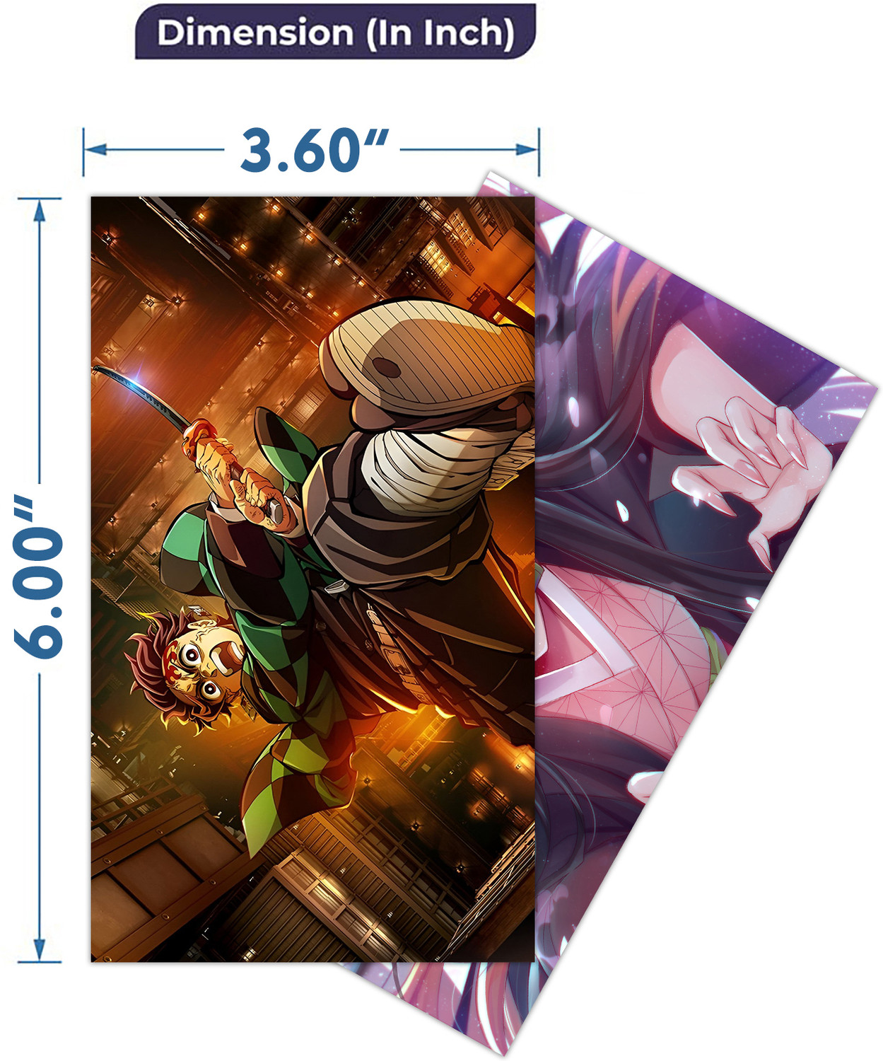 Image of Pack of 60 Demon Slayer: Kimetsu no Yaiba Anime Aesthetic Wall Collage kit Posters | Posters for Wall Decoration | Wall Art For Bedroom, Office, Living room, Dorm room Photographic Paper