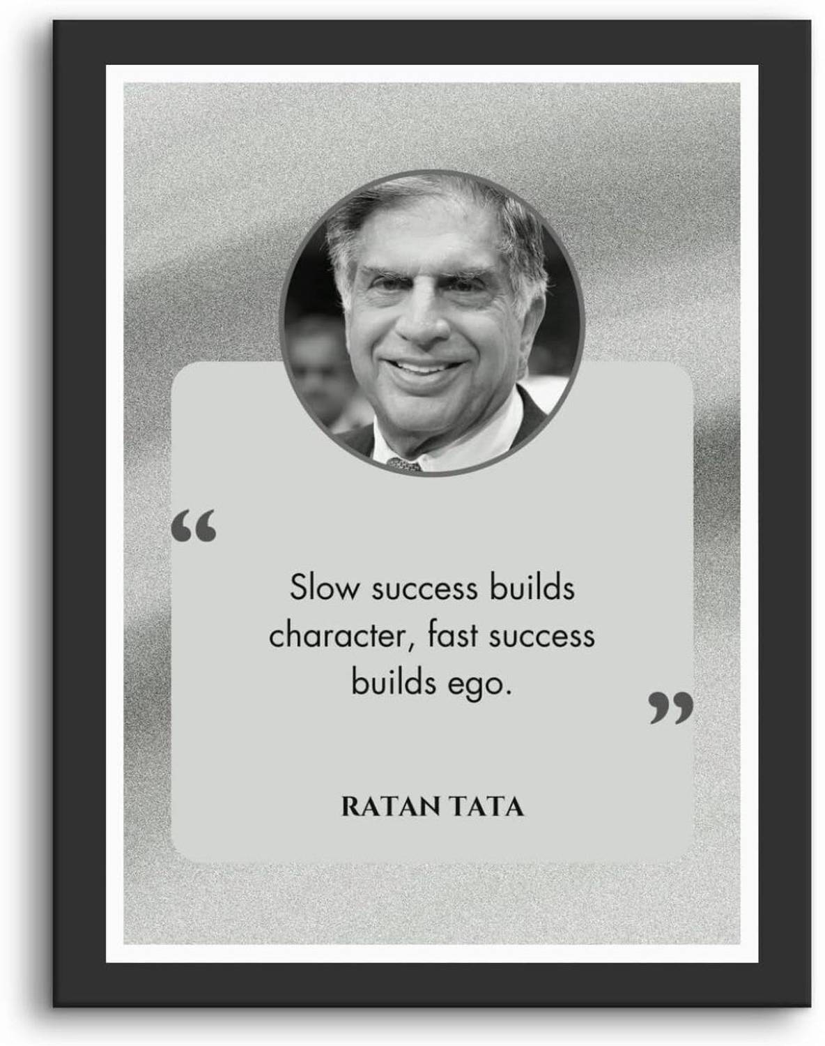 AANCHAL WORLD | Ratan Tata Motivational Quote Photo Frame for Office, Study Room, Home Decor | Inspiring Wall Art with Black Frame | 11 x 14 Inch Photographic Paper