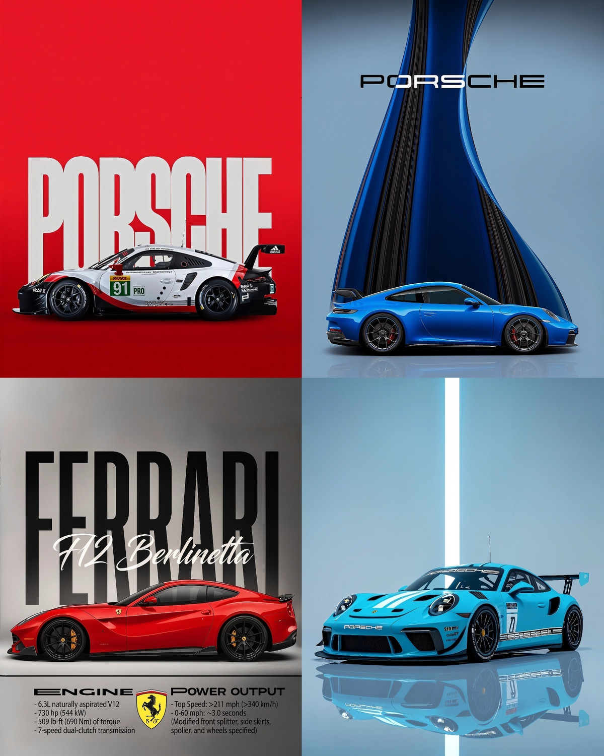 Image of Porsche Aesthetic Car Premium Wall Posters Photographic Paper