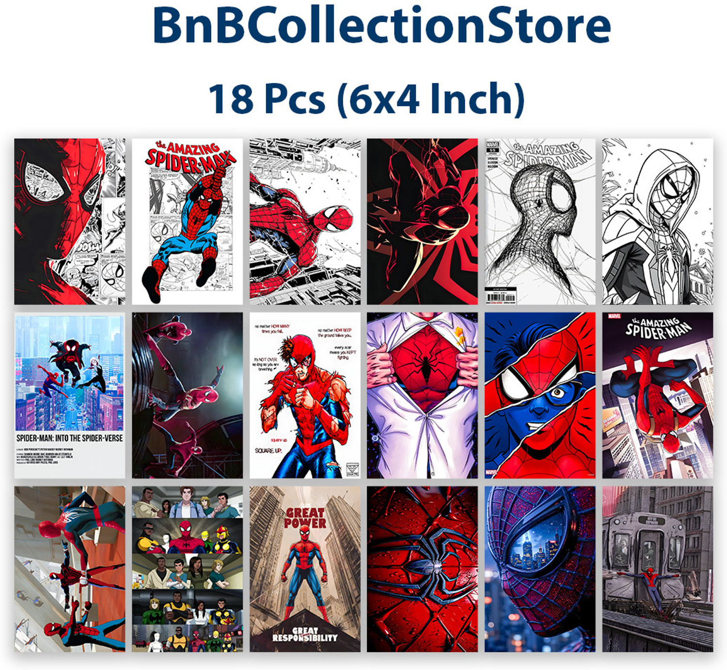 Image of Spider-Man Wall Art Poster Set of 21 | Mix Size Marvel Super Hero Poster For Wall Decoration, Kid Room, Study Room, Living Room, Bed Room Photographic Paper