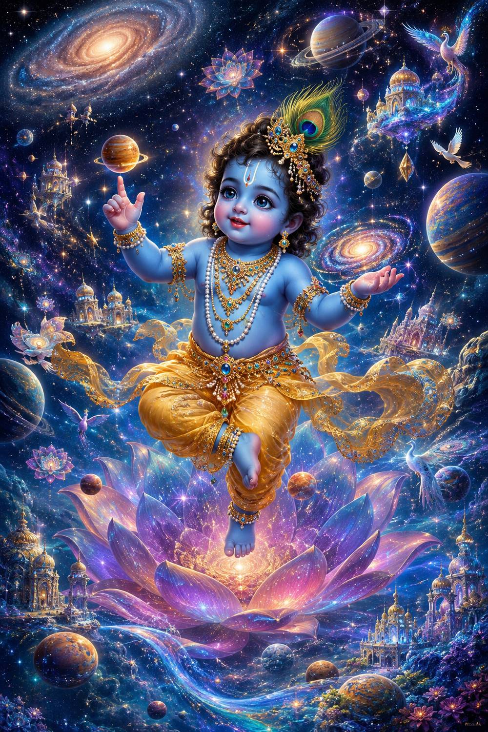 Cute Kanha Poster for divine homes Photographic Paper
