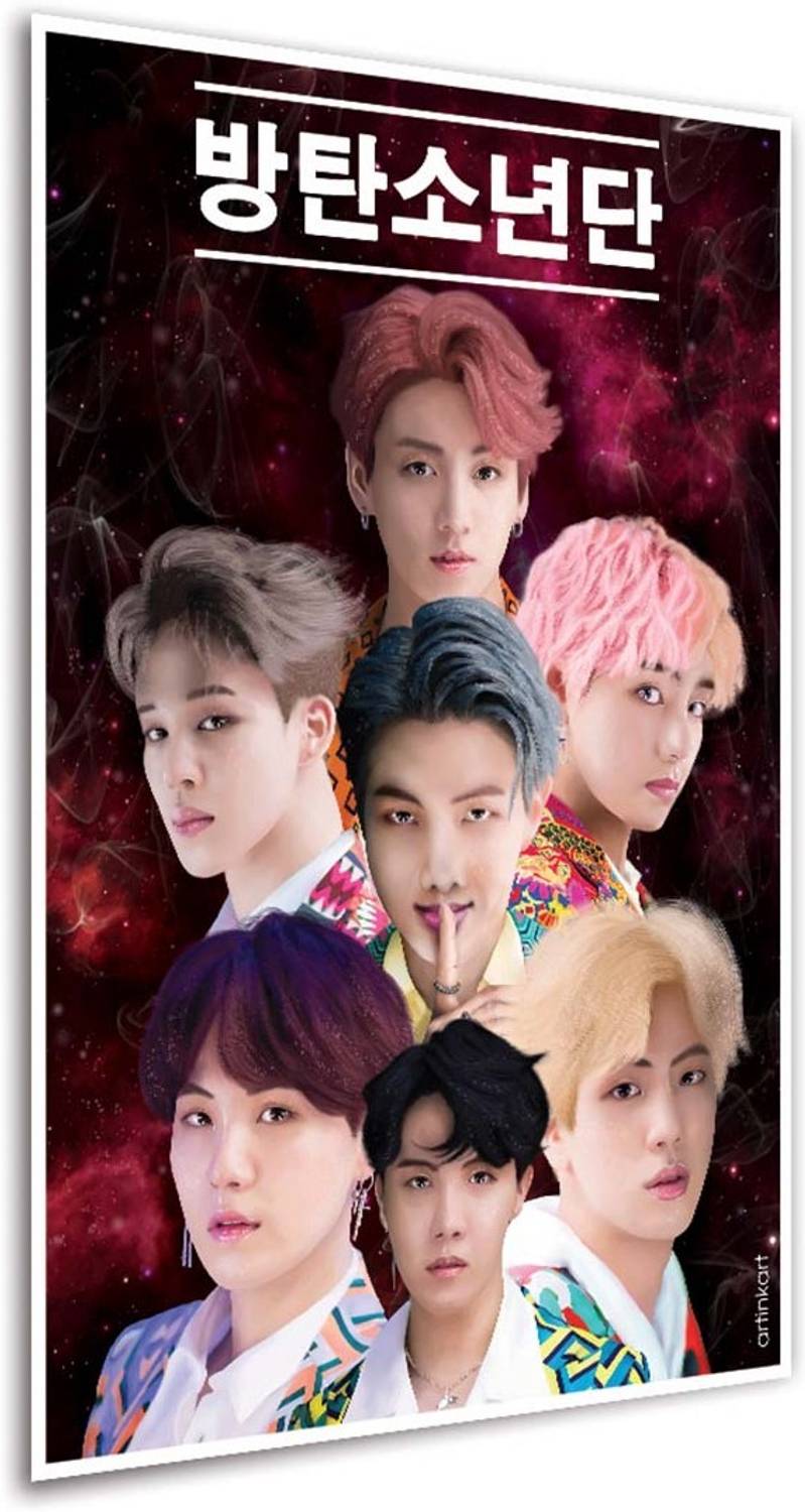Poster-BTS Army Group Bangtan Boys KPOP Poster Wall Art Print for