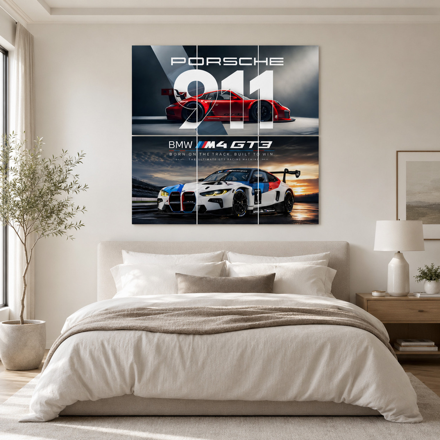 Image of Car Poster Pack of 6 | Split Panel Wall Art | 6 x A4 Sheets | 24.8 x 23.4 Inch | 300 GSM Premium Matte Paper | Bedroom & Office Wall Decor Paper Print