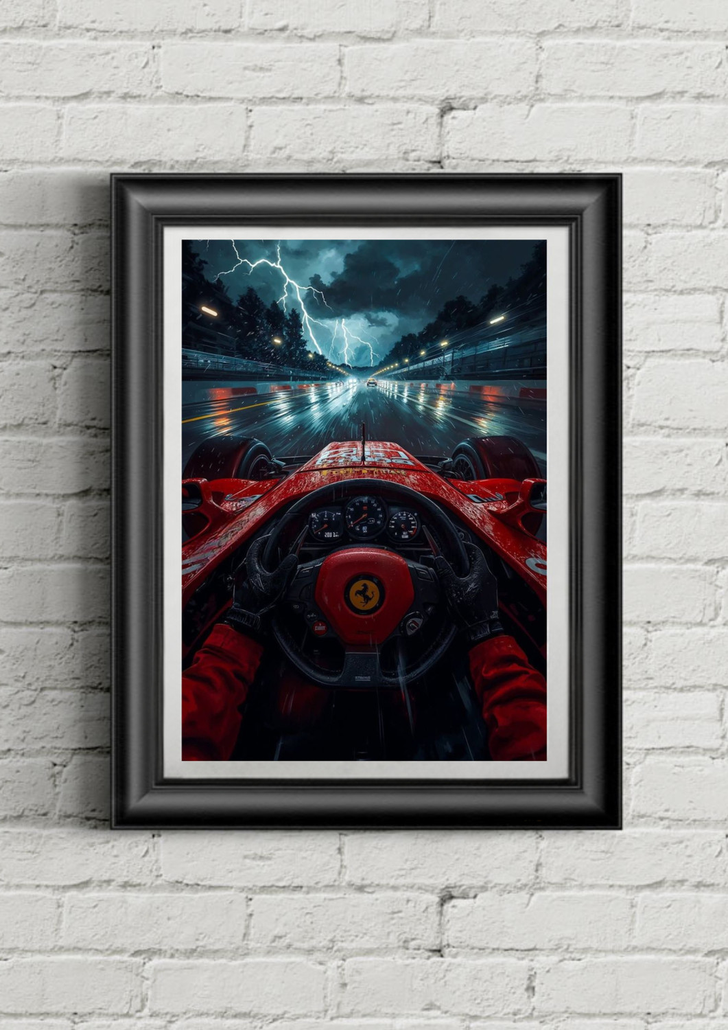Image of Premium Supercar Poster Set - Pack of 7 | A4 Size | 200 GSM Gloss Finish | Muscle & Sports Car Wall Art | Dodge Challenger SRT Demon, BMW, Porsche & Formula Racing Prints | Room Decor for Car Lovers Photographic Paper