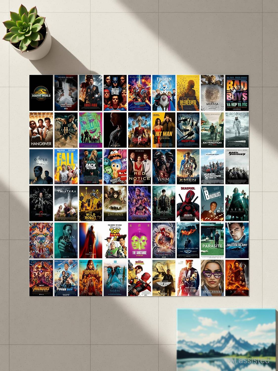 54 High-Quality Hollywood Movie Posters Set – Classic & Iconic Film Wall Art, 6x4 Inch Collectible Movie Memorabilia Photographic Paper