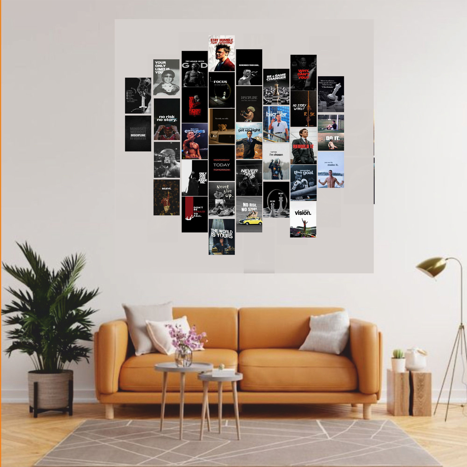 Image of Motivational Poster Set of 36 | 4x6 High-Quality Prints for Office, Gym, Study Room | Inspirational Wall Decor for Success & Focus Photographic Paper