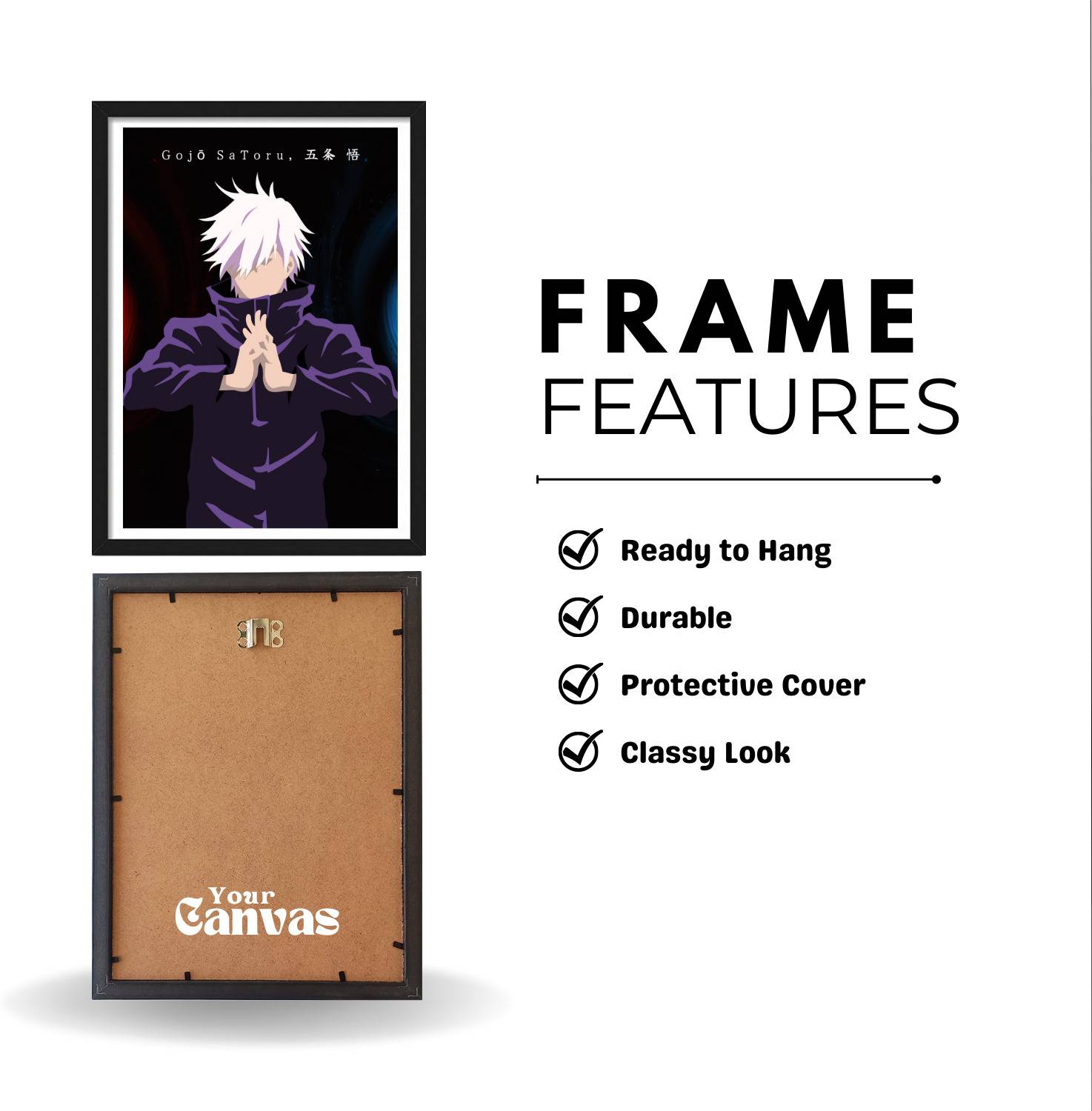 Satoru Gojo x Vector Art | Jujutsu Kaisen | Anime Framed Poster