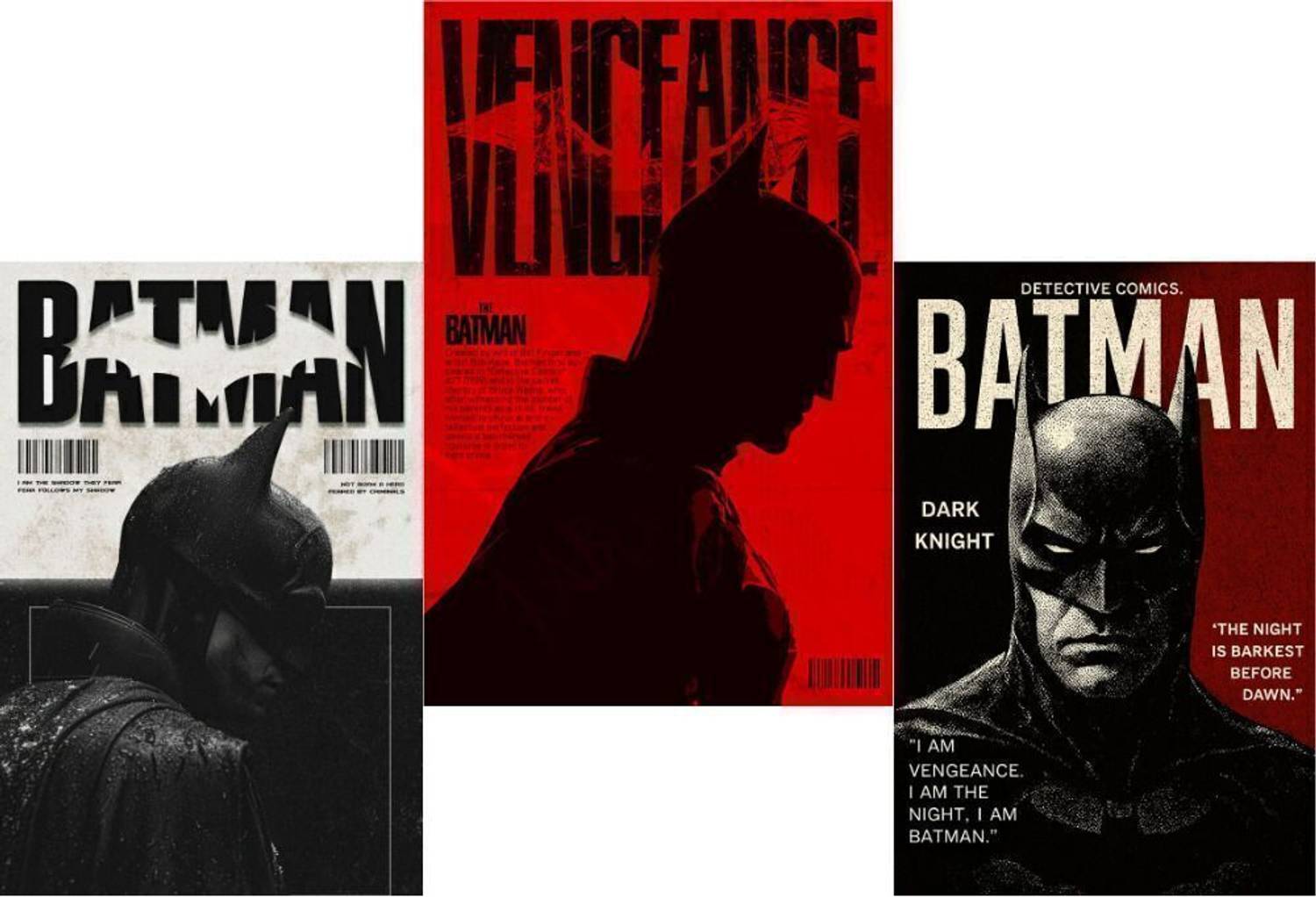 Batman: The Dark Knight Comic Poster Trio Paper Print