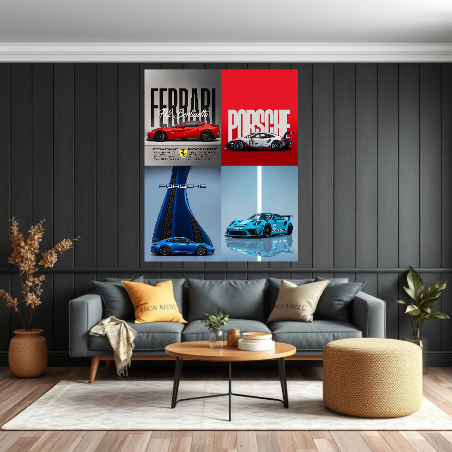 Image of Porsche Aesthetic Car Premium Wall Posters Photographic Paper