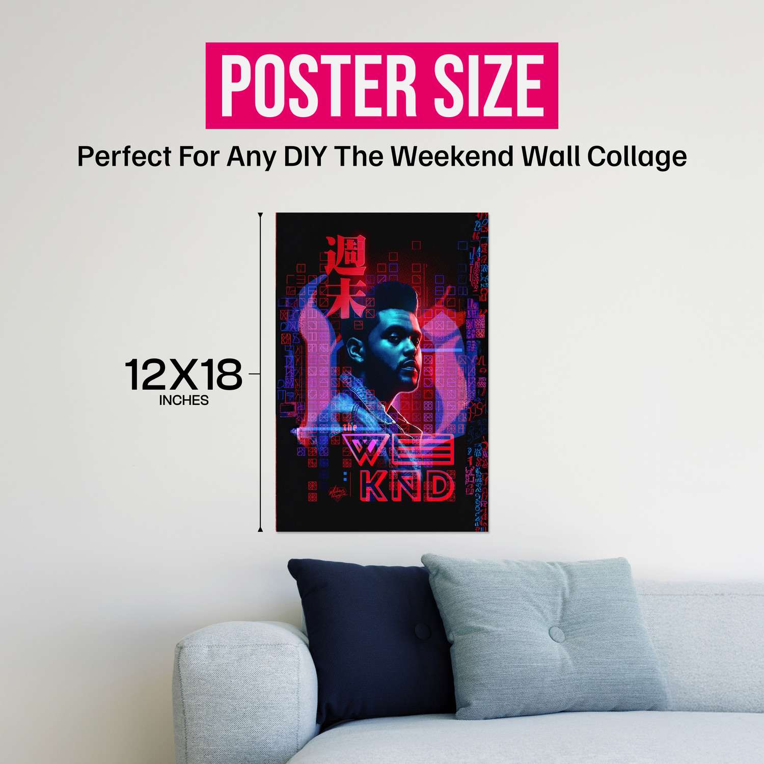 Image of The Weeknd Posters Set of 6 | 12x18 Inch Premium Wall Art Prints | 350 GSM Thick Paper | Unframed Aesthetic Room Decor for Bedroom, Living Room & Music Studio Fine Art Print