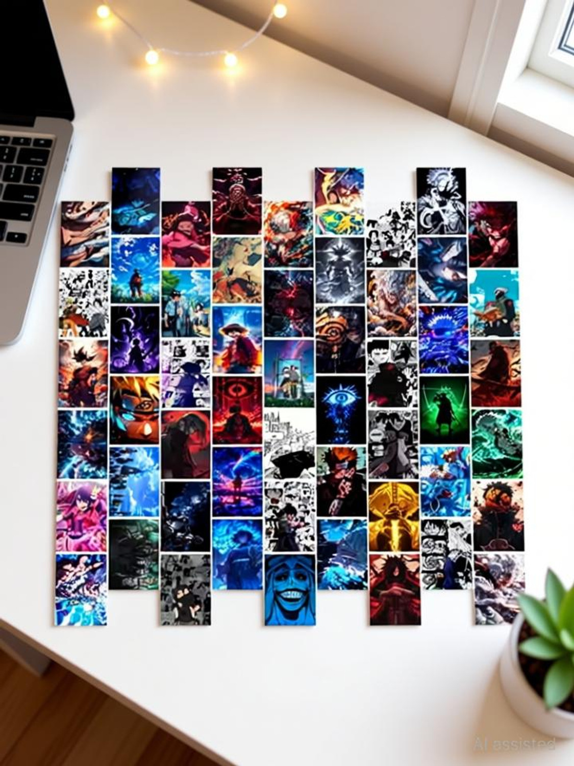 Image of Anime Aesthetic mix Collage Kit Wall Posters Collections | Set of 54 | 4x6 inch each | Wall Collage Kit, aesthetic posters | Room Decor Photo Collection | Posters for Room Decoration Fine Art Print