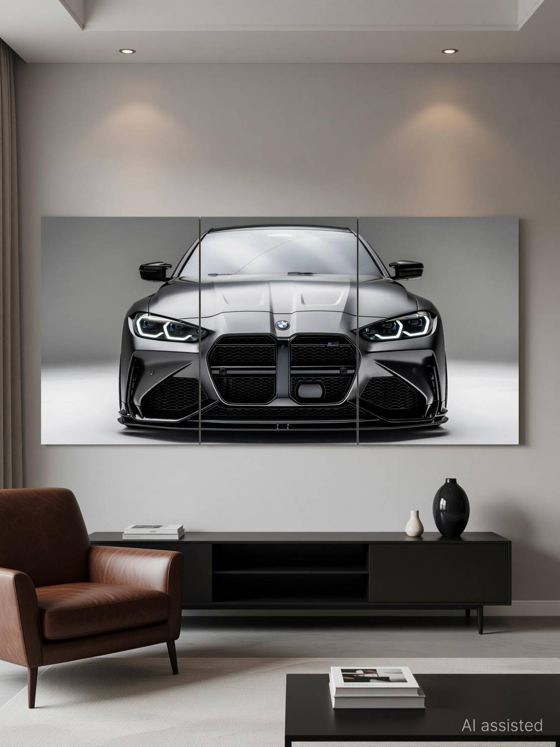Bmw m4 gRAY split printed poster set of 3 Photographic Paper