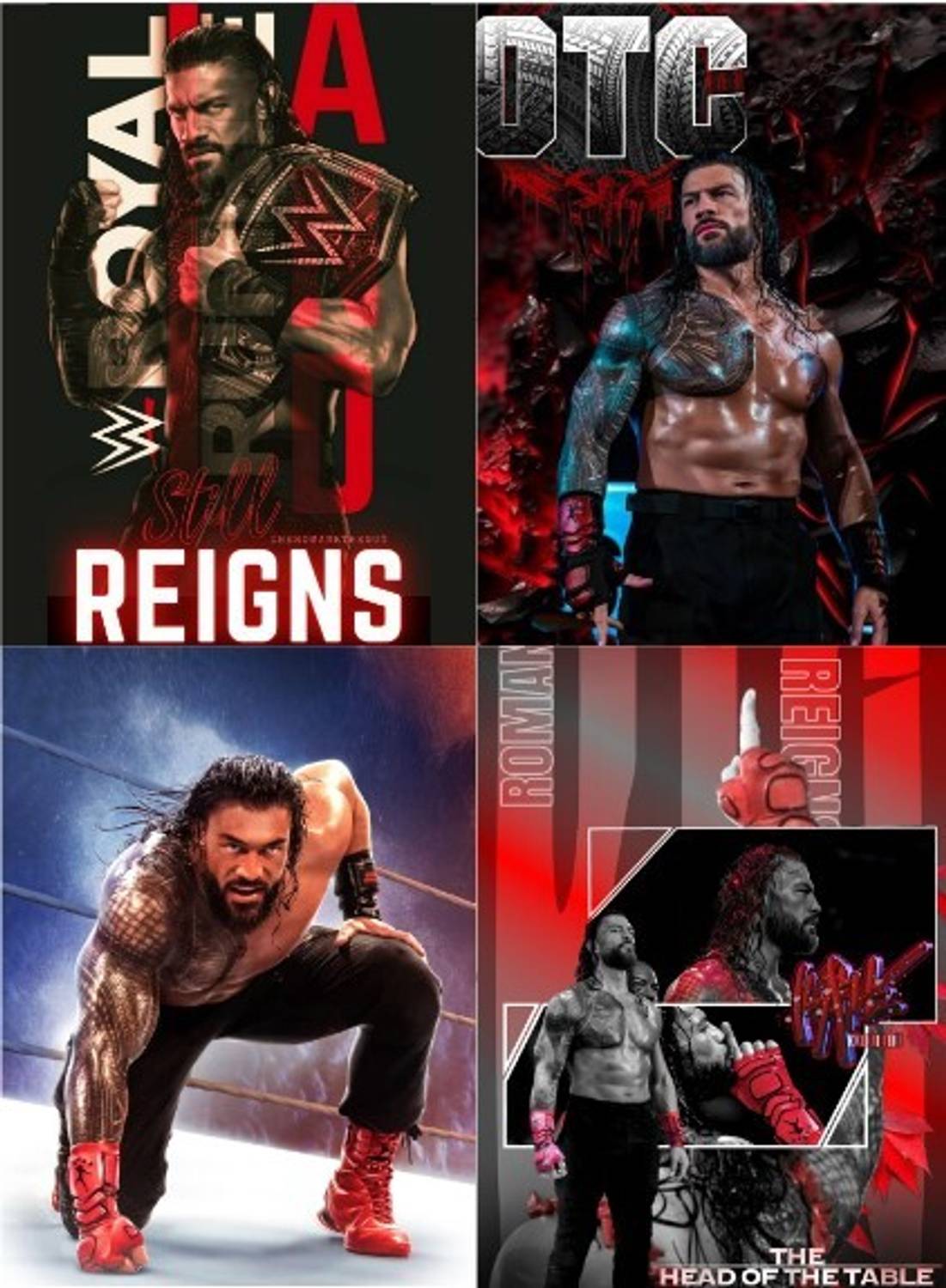 Fingerprint Roman Reigns A4 Fine Art Print
