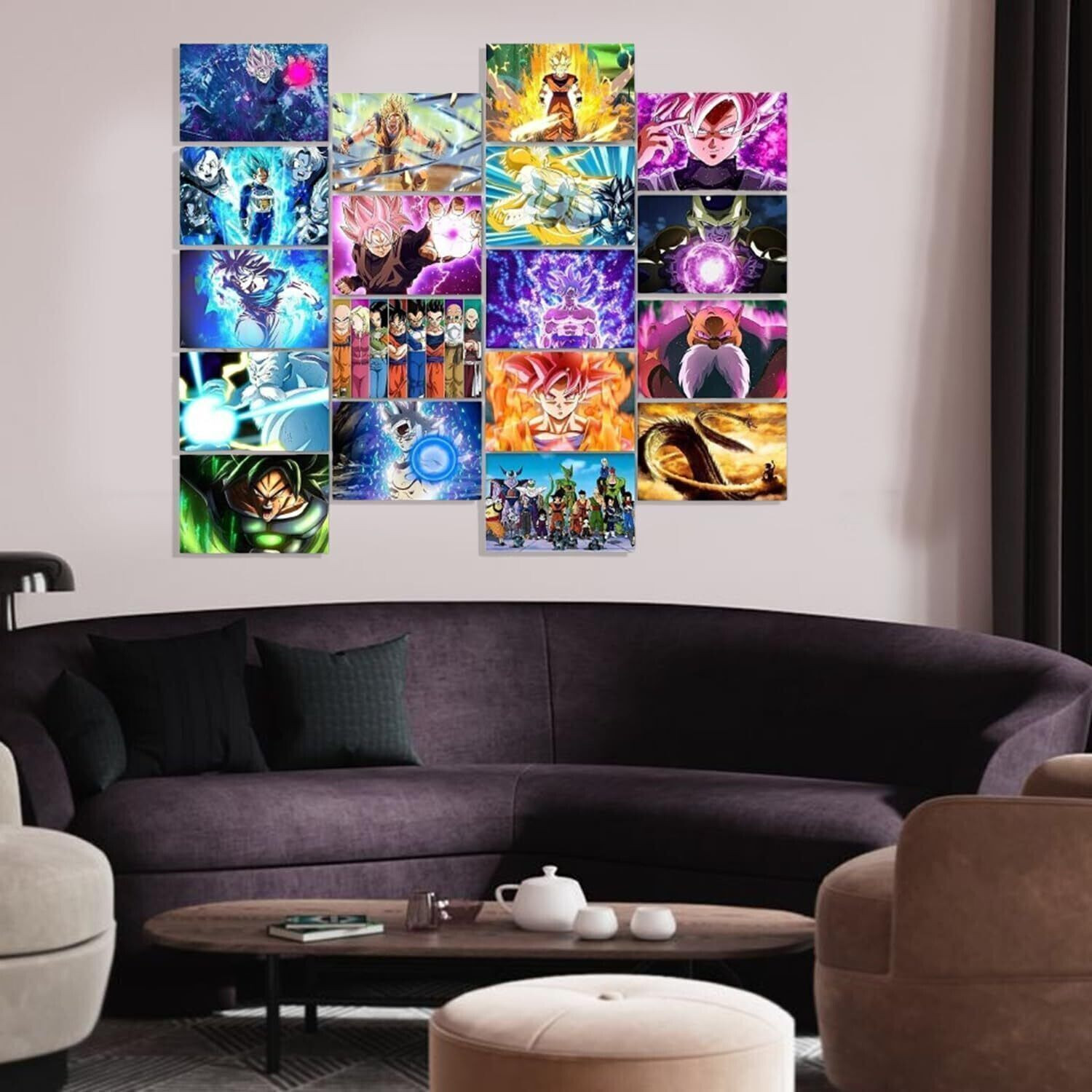 Image of Dragon Ball Anime Poster Set - 18-Pack Unframed 6x4 Inch Wall Collage Kit Featuring Goku, Vegeta, Gohan & More - Manga-Inspired Decor for Bedroom, Dorm & Anime Wall Aesthetic Fine Art Print