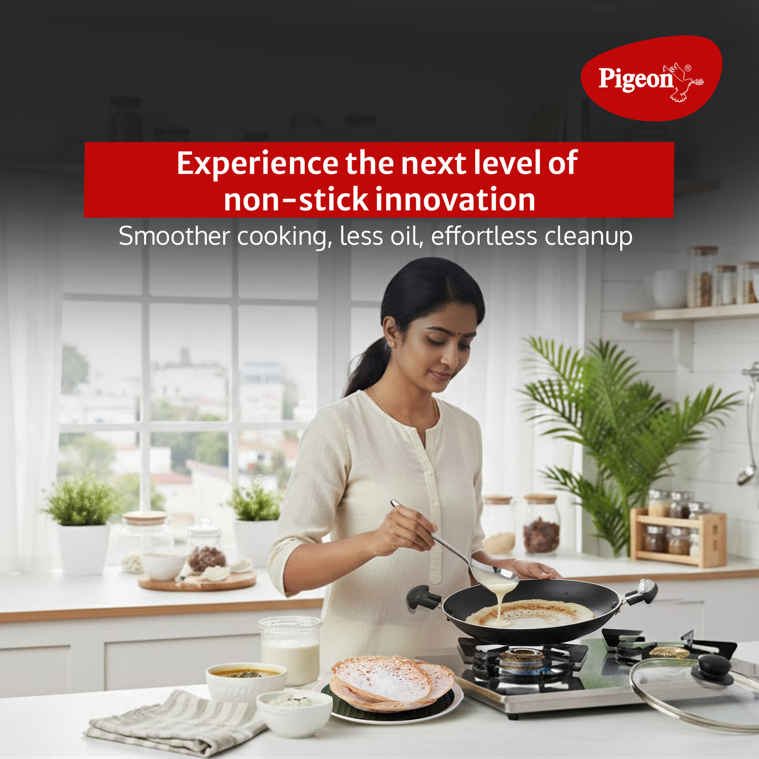 Image of Pigeon Special Appachatty Pan 20 cm diameter with Lid 1.5 L capacity