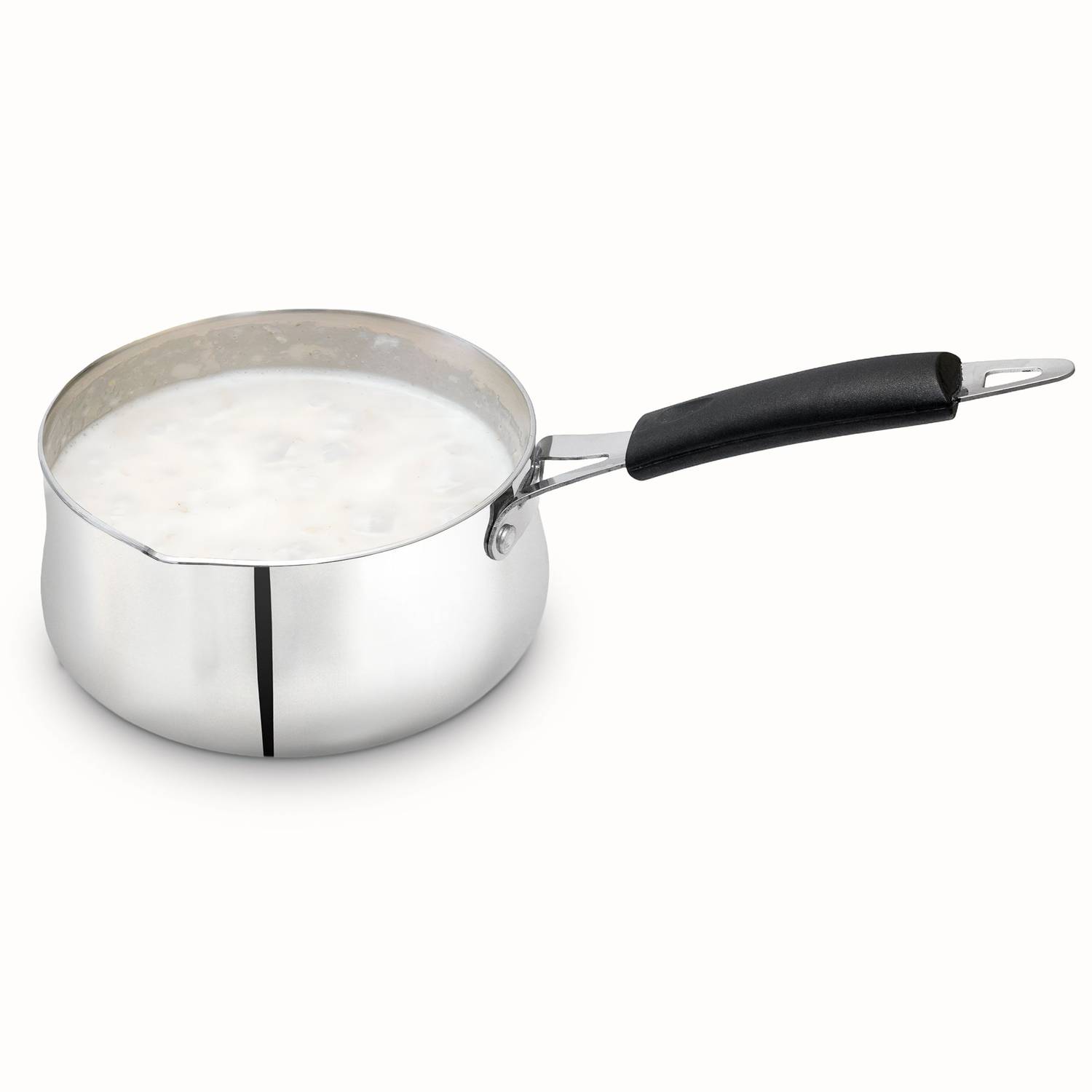 Allo TriPly Stainless Steel Naturally Non Stick Milk Pan 14 cm diameter 1.2 L capacity — Kadai & Handi