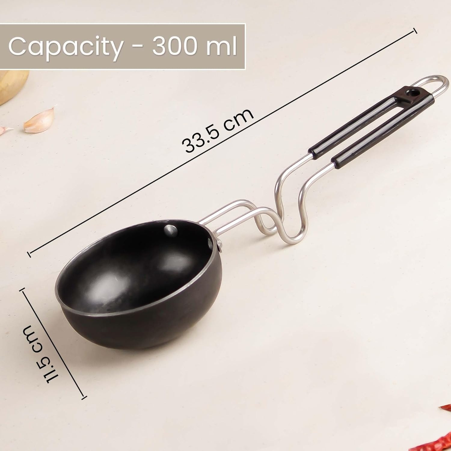 Image of Koilakh Devi Enterprises Dal Tadka Pan for Cooking Tadka Pan 11 cm diameter 0.3 L capacity