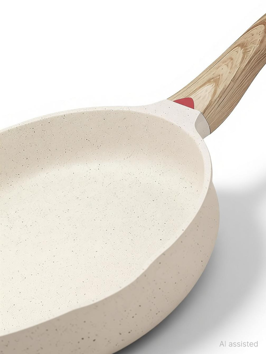 Image of GVND Ceramic Non-Stick Fry Pan with Handle | Scratch Resistant, Easy Clean Tawa-Style Fry Pan 20 cm diameter 1.1 L capacity