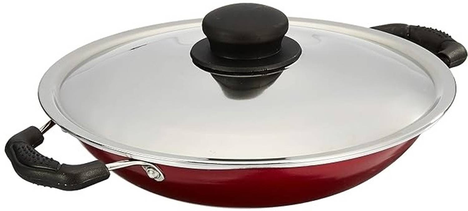 bluline Fleshy Appachatty with Lid Appachatty with Lid Paniarakkal Pan 20 cm diameter with Lid 1 L capacity