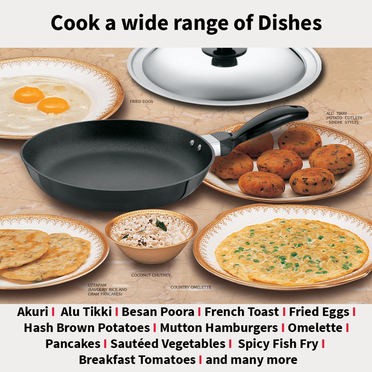 Image of Hawkins Futura 20cm Frying Pan with Lid, Black (NF20S) Fry Pan 20 cm diameter with Lid 1 L capacity (Aluminium, Non-stick)