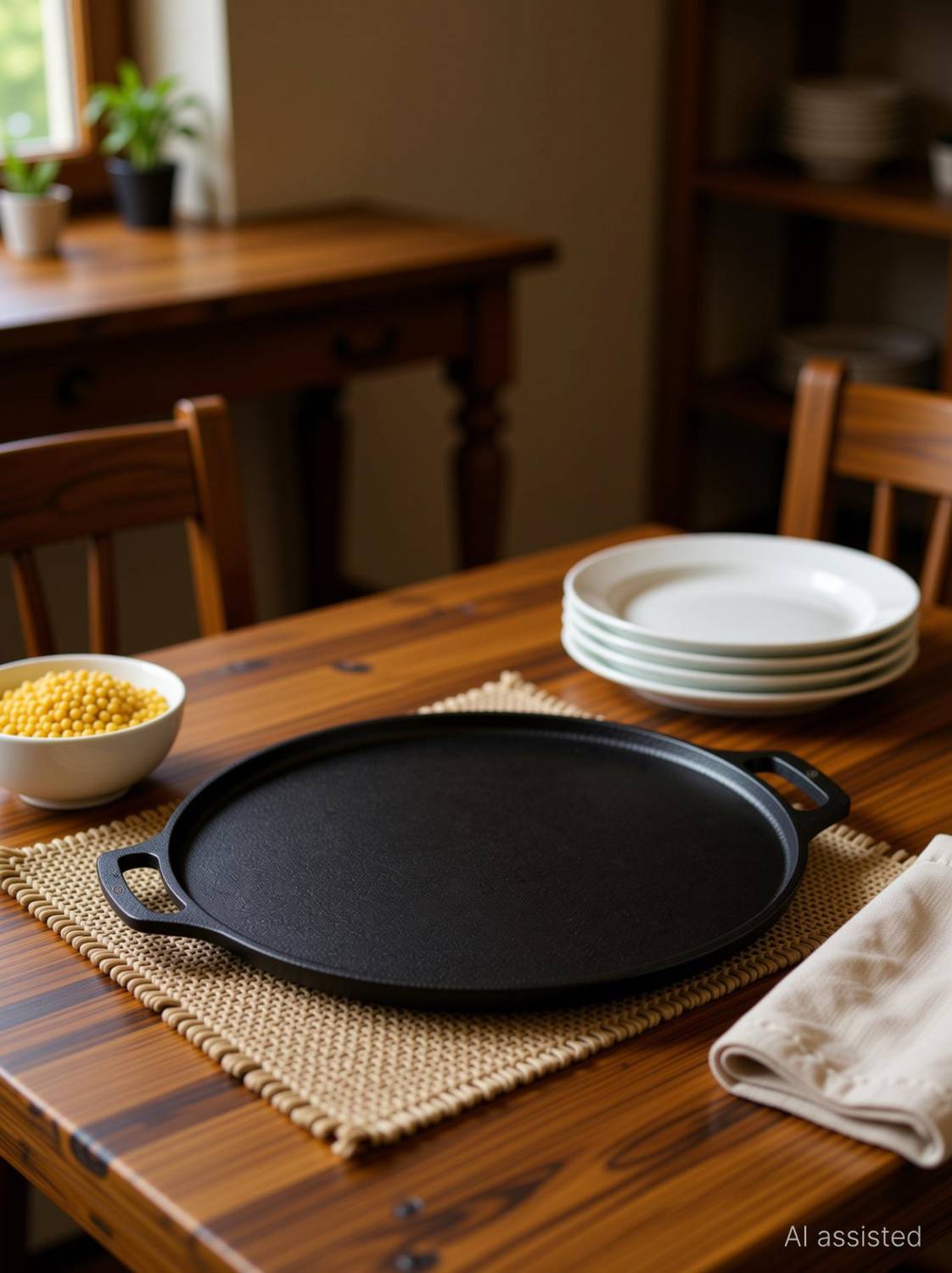 Omichef CAST IRON DOSA TAWA Tawa 30 cm diameter — Tawa & Griddles