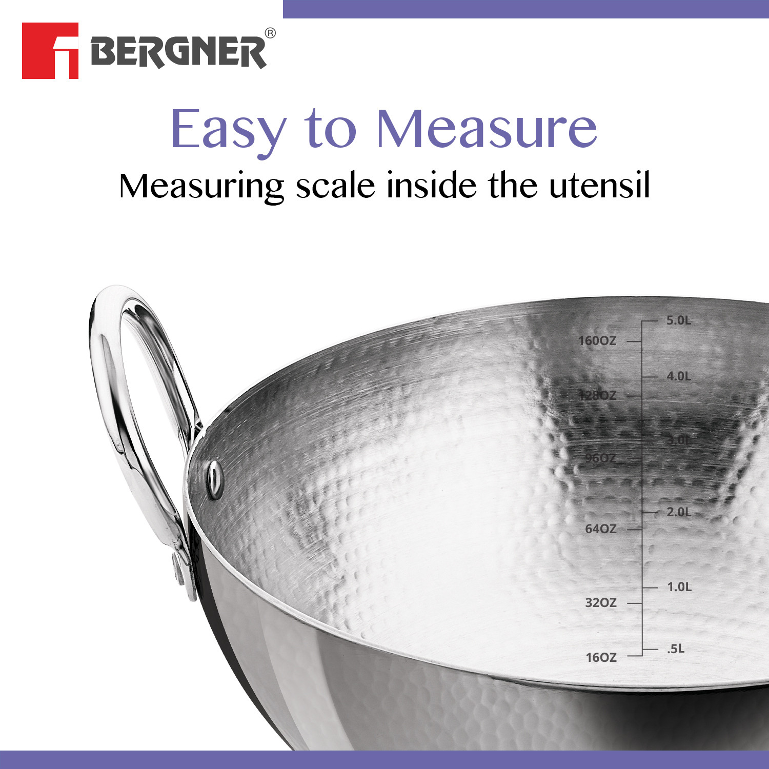Image of BERGNER BE Essentials Kadhai 16 cm diameter 0.99 L capacity
