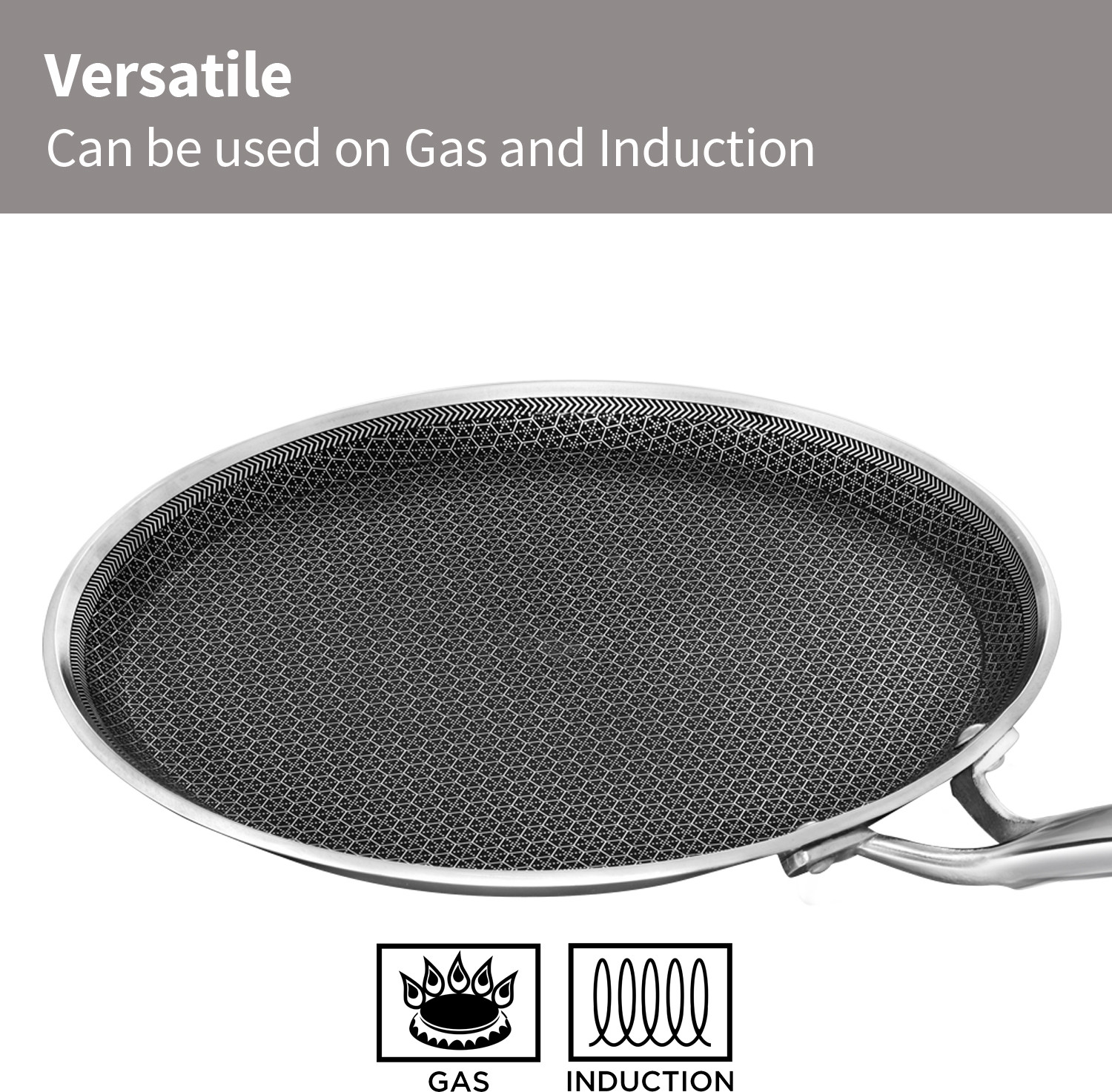 Image of Hawkins Pro Tri-Ply Stainless Steel with Shielded Nonstick Flat Tawa 26 cm diameter
