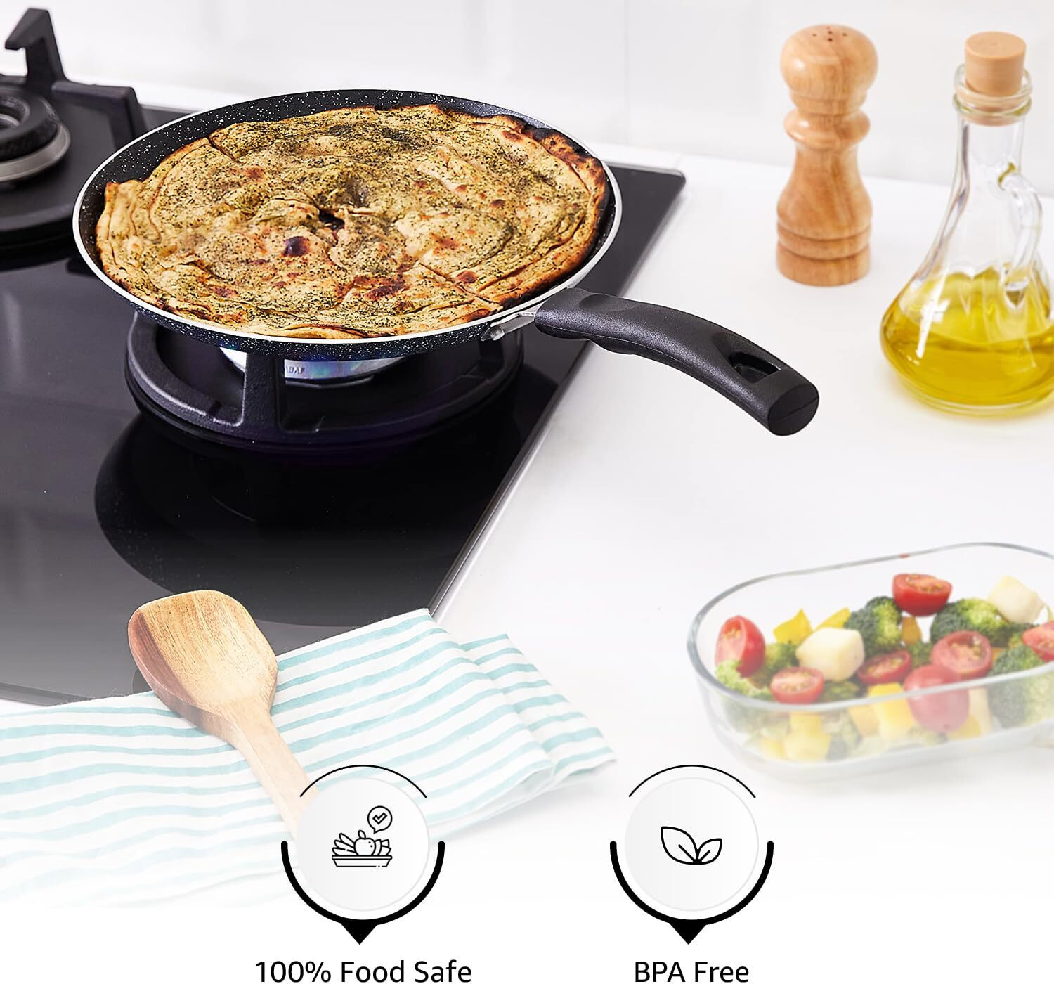 Image of Masox Store Non Stick Coating Dosa Roti Pudla Paratha Tawa Tawa 23 cm diameter