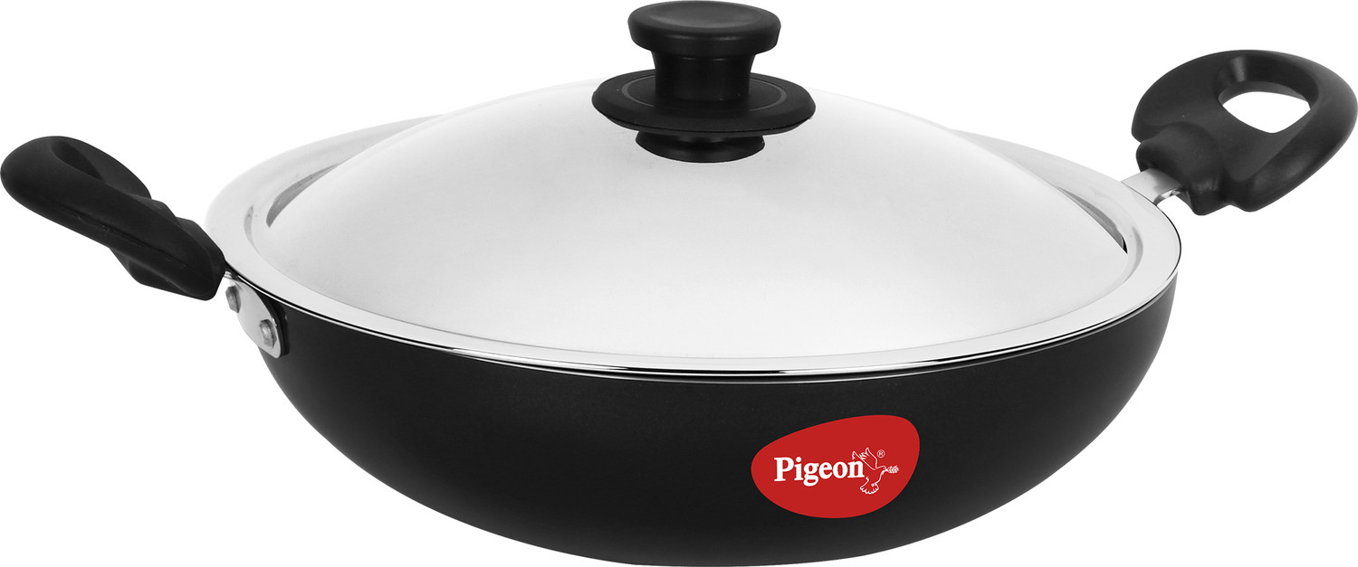 Image of Pigeon NonStick Kadhai 15 cm diameter with Lid 1.5 L capacity