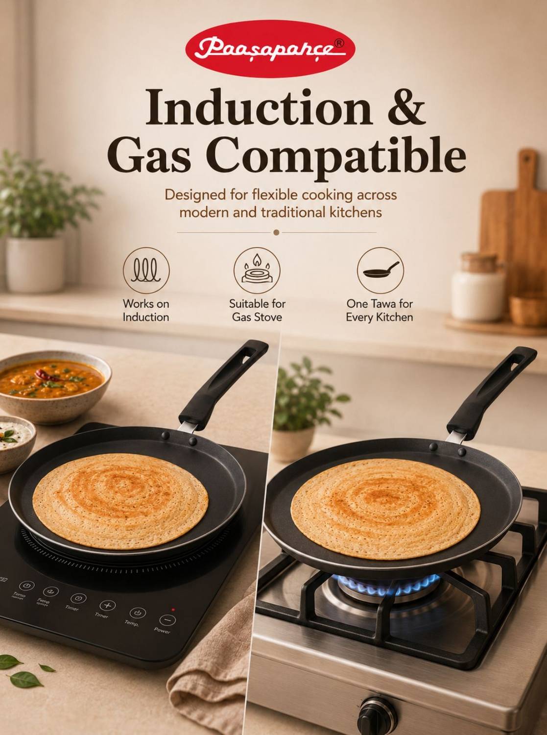 paasapahce 27cm Nonstick Dosa Tawa - Image 4