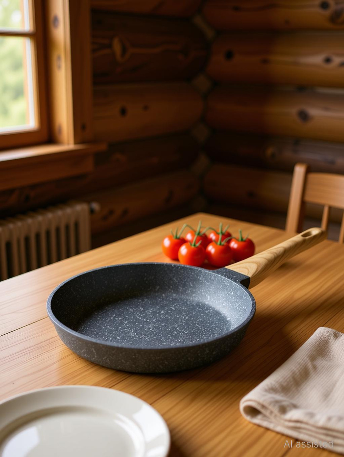 Image of curry leaf KEONA MARBLE Fry Pan 24 cm diameter 2 L capacity