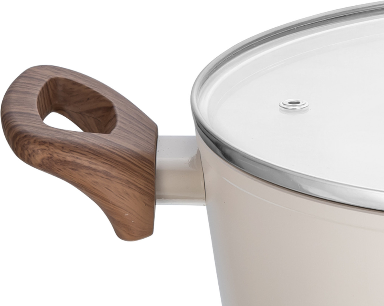 Image of Stellyfire Stellyfire Forged Ceramic Casserole - 24cm (White) Pot 24 cm diameter 4.4 L capacity with Lid
