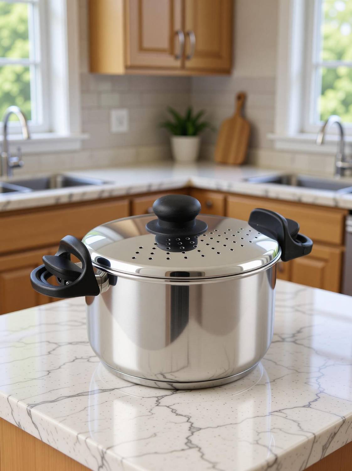 VINOD Stainless Steel Pasta/Noodle Pot with Strainer Lid, Sturdy