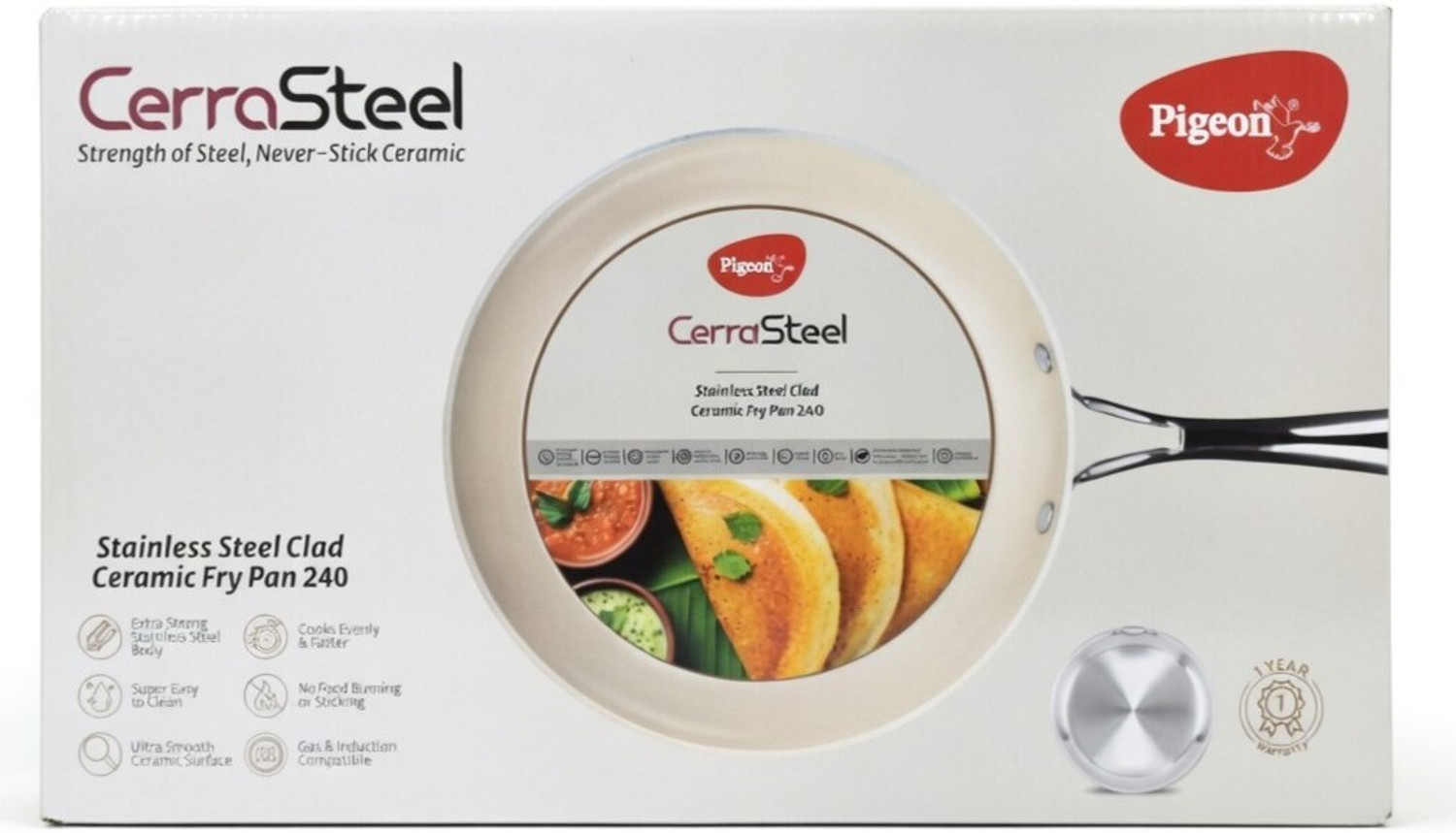 Image of Pigeon Cerasteel Ceramic Fry Pan 23 cm diameter 1.5 L capacity