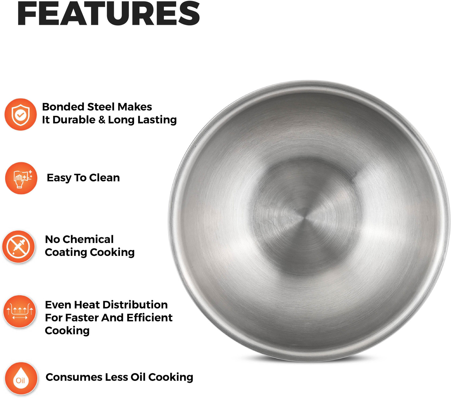 Image of Master Trivana Triply Stainless Steel 2.25 L capacity 22 cm diameter