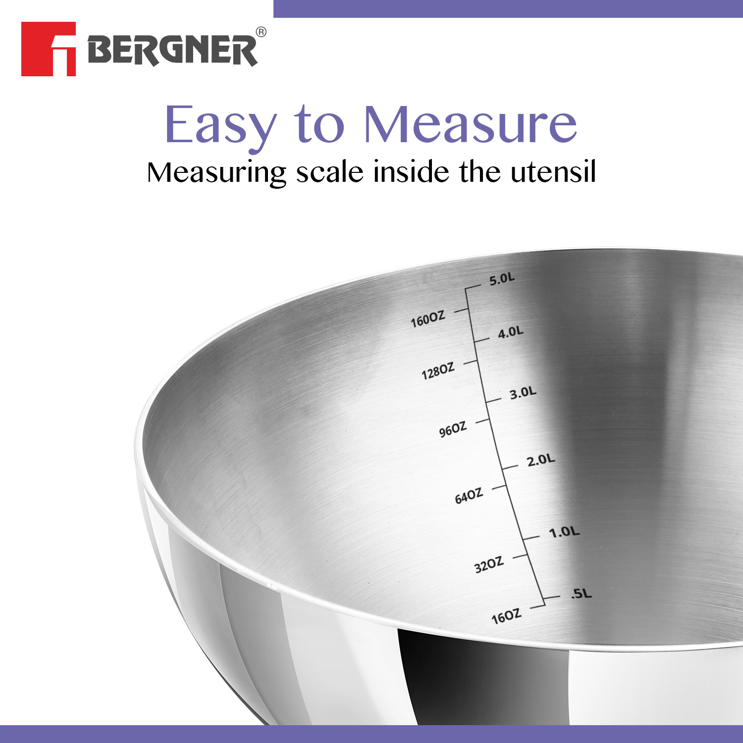 Image of BERGNER BE Bergner Essentials Tasla 1 L capacity 18 cm diameter