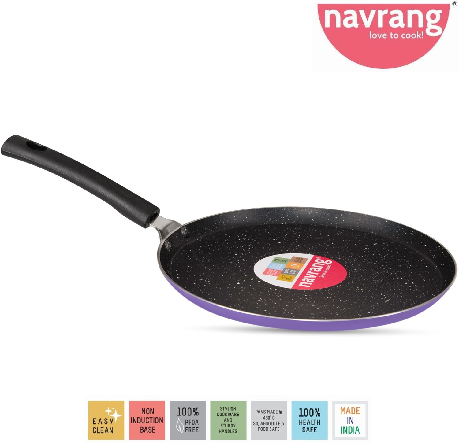 Image of NAVRANG NONSTICK DOSA TAWA PURPLE Tawa 26 cm diameter